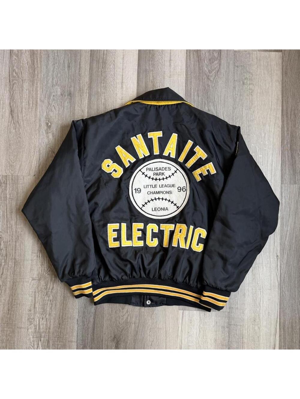 Vintage 90s Santaite Electric Little League Baseball Jacket sz XXL